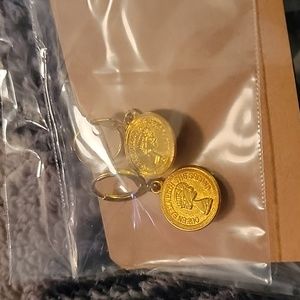 Gold coin earrings